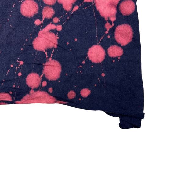 Vintage 1995 MLB Indians Bleach Dye V-Neck Lace Up Crop Top Tee T-Shirt XL - Picture 6 of 6